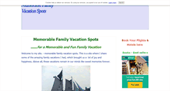 Desktop Screenshot of memorablefamilyvacationspots.com