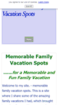 Mobile Screenshot of memorablefamilyvacationspots.com